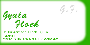 gyula floch business card